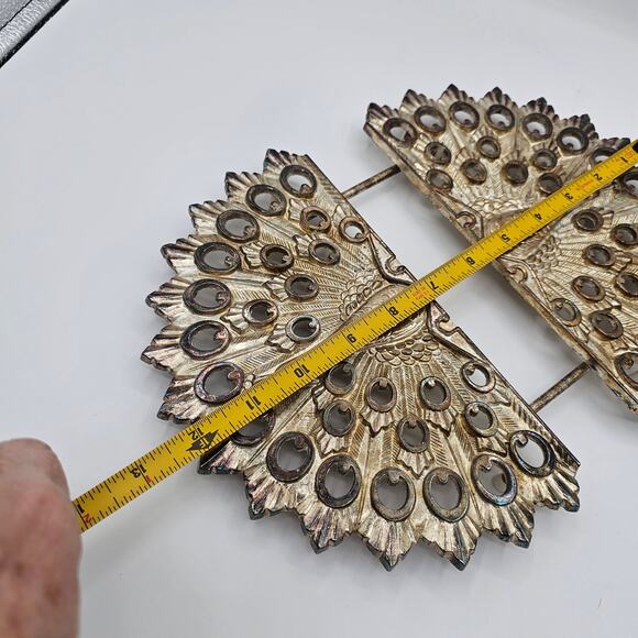 Goldinger Peacock EPZ Italy Silver-Plated Hot Plate Stand | Expandable Trivitt - Picture 8 of 9